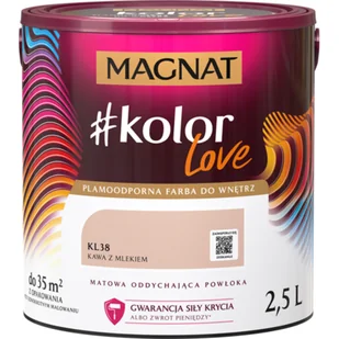 Farba #Kolor Love KL38 kawa z mlekiem 2,5 l Magnat - Farby wewnętrzne - miniaturka - grafika 1