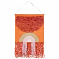 Dekoracje domu - Dekoracja ścienna z frędzlami bawełniana pomarańczowa KAMALIA - miniaturka - grafika 1