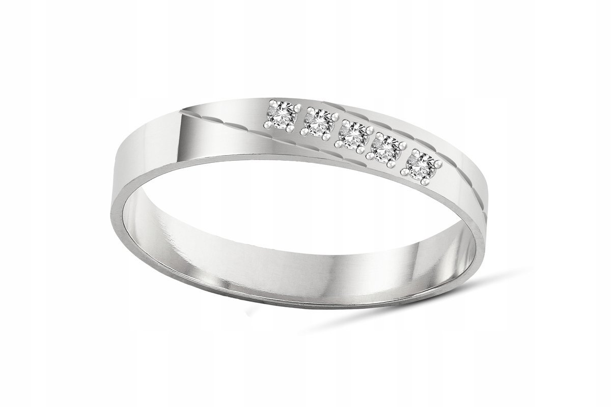 Pierścionek srebrny próba 925+GRAWER 3mm BS10 ŚLUB