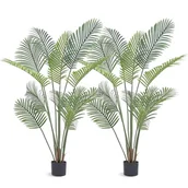 Sztuczne drzewka - VEVOR Sztuczne Drzewo Drzewa 1524 mm Sztuczna Roślina PE Palma z orzechami Betelu 2 Sztuczne Drzewa zielona Doniczka 152 x 128 mm Sztuczna Roślina Dekoracyjna do domu, biura, centrów handlowych - miniaturka - grafika 1