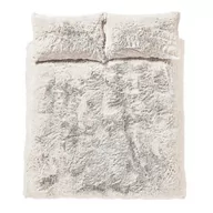 Pościel - Kremowa pościel dwuosobowa z mikropluszu 200x200 cm Cuddly – Catherine Lansfield - miniaturka - grafika 1