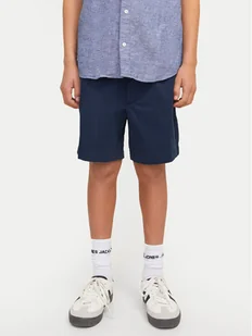 Jack&Jones Junior Szorty materiałowe Jaiden 12275013 Granatowy Loose Fit - Spodenki damskie - miniaturka - grafika 1