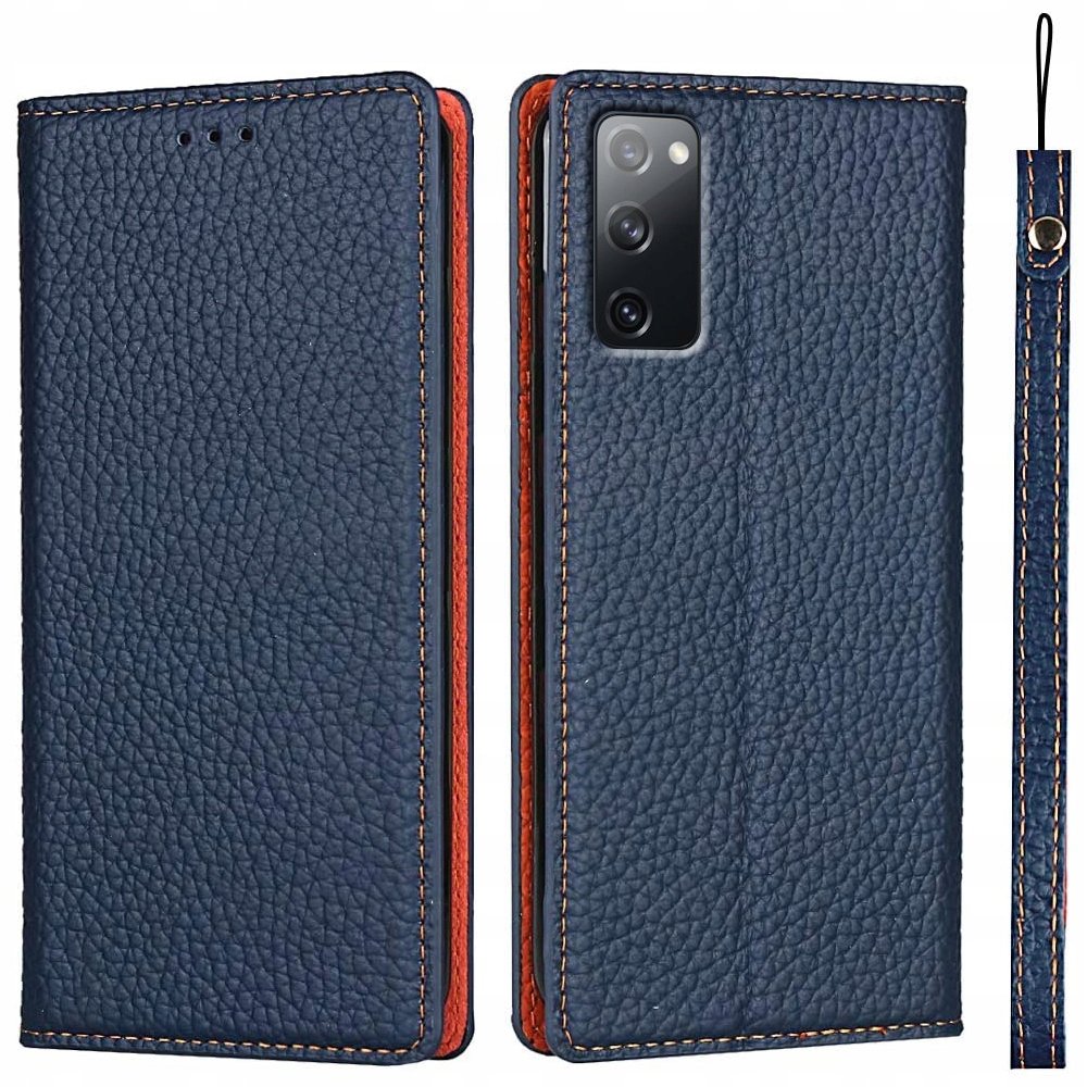 Skórzane Etui z Klapką do Samsung Galaxy S20 Fe, pokrowiec portfel Skóra