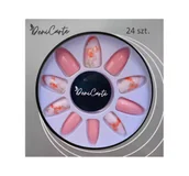 Sztuczne paznokcie i akcesoria - DENI CARTE ZESTAW TIPSÓW MARBLE BEIGE 24 SZT. + KLEJ 2G 3278 - miniaturka - grafika 1