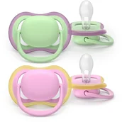 Smoczki uspokajające - Philips Avent Ultra Air SCF087/12 6-18m smoczek Girl 2 szt. - miniaturka - grafika 1