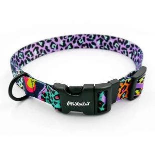 Obroża Regulowana Crazy Leopard szeroka na 2,5 cm, dla średnich i większych psów, czarne okucia-XXL 38-52 cm - Obroże dla psów - miniaturka - grafika 1