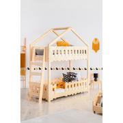 Łóżka dla dzieci i młodzieży - Piętrowe łóżko dziecięce w kształcie domku 70x140 cm Zippo B – Adeko - miniaturka - grafika 1