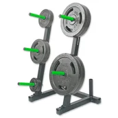 Stojaki na hantle i obciążenia - Stojak treningowy na obciążenia z miejscem na gryfy EH-S111 ENDORFIT czarno-zielony - miniaturka - grafika 1