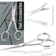 Akcesoria do paznokci - Nożyczki do paznokci skórek proste ostrza kosmetyczne manicure pedicure stal gabinet SPA srebrne - miniaturka - grafika 1