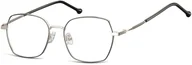 Okulary korekcyjne, oprawki, szkła - Sunoptic Okulary oprawki zerówki metalowe korekcyjne L124B - miniaturka - grafika 1