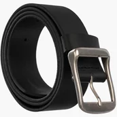 Paski - Pasek Męski BIG STAR Skórzany Pas Do Spodni Czarny OO675005 Czarny 115 - miniaturka - grafika 1