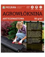Pozostałe akcesoria do uprawy roślin - Megran Agrowłóknina 50g/m2 antychwastowa czarna 1,6 mx5 mb 102221 - miniaturka - grafika 1