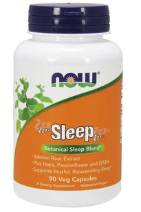 NOW FOODS Sleep (Wsparcie przy zasypianiu) 90 Kapsułek wegetariańskich - Układ nerwowy - miniaturka - grafika 1