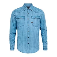 Koszule męskie - G-STAR RAW Koszula męska 3301 Slim, Wielokolorowy (Sun Faded Bronze Green Check D16621-c122-b667), S - miniaturka - grafika 1