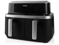 Frytkownice - Nedis Frytkownica na gorące powietrze - 2 x 4,2 l - timer: 60 min - liczba wstępnie ustawionych programów: 10 - Digital - miniaturka - grafika 1