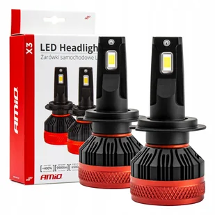 Żarówki samochodowe Led seria X3 H7 H18 6500K Canbus 2980 - Żarówki samochodowe - miniaturka - grafika 1
