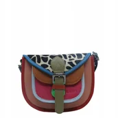 Torebki damskie - Torebka damska listonoszka skórzana regulowany pasek kolorowa OLIVKA - miniaturka - grafika 1