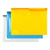 Teczki i skoroszyty - Teczka kopertowa A4 na zatrzask mix DELI - miniaturka - grafika 1