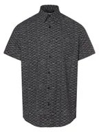 Koszule męskie - Selected Koszula męska z zawartością lnu - SLHRegnew-Linen Mężczyźni Regular Fit Bawełna niebieski|biały wzorzysty, M - miniaturka - grafika 1