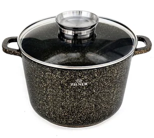 ZILNER ZILNER GARNEK MARMUROWY 10L 28cm WYSOKI ZILNER GOLD ZL-7225 - Garnki - miniaturka - grafika 1