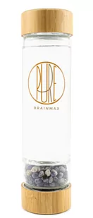 BrainMax Pure Szklana butelka  z ametystem, 500 ml - Shakery i bidony sportowe - miniaturka - grafika 1