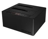 Stacje dokujące i replikatory portów - ICY BOX Stacja do dysku 2.5"/3.5" (USB-C, klonowanie) - miniaturka - grafika 1