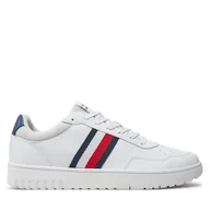 Sneakersy męskie - Sneakersy Tommy Hilfiger Th Basket Core Lite FM0FM05116 Biały - miniaturka - grafika 1
