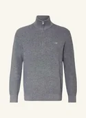 Swetry męskie - Gant Sweter Typu Troyer grau - GANT - miniaturka - grafika 1