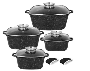 Garnki Marmurowe 8 El. Kwadratowe Brytfanny Brunbeste Bb-1988 - Zestawy garnków i patelni Garnki Marmurowe 8 El. Kwadratowe Brytfanny Brunbeste Bb-1988 - Zestawy garnków i patelni - miniaturka - grafika 1