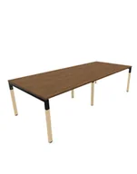 Stoły i stoliki do biura - Stół konferencyjny CS5040 I-LEG LWM T2 280 x120 cm, duży, prostokątny, z drewnianymi nogami - miniaturka - grafika 1