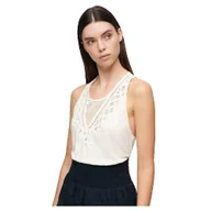 Koszulki i topy damskie - Superdry Koronkowy T-shirt bez rękawów - miniaturka - grafika 1