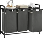 Szafki łazienkowe - Szary regał z 3 koszami na bieliznę G1-R68 - miniaturka - grafika 1