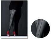 Rajstopy - Rajstopy Ze Szwem Z Lureks Loreley 20 Den Nero Gold 2 - miniaturka - grafika 1