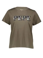 Koszulki i topy damskie - Pepe Jeans Koszulka w kolorze khaki - miniaturka - grafika 1