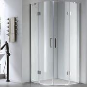 Kabiny prysznicowe - Hydrosan Kabina prysznicowa półokrągła 80x80 drzwi uchylne KZ92A - miniaturka - grafika 1
