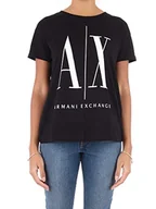 Koszulki i topy damskie - Armani Exchange T-shirt damski - miniaturka - grafika 1