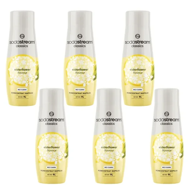 Syropy do saturatora SODASTREAM 6x Elderflower smak kwiatu bzu