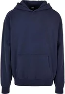 Bluzy męskie - Urban Classics Męska bluza z kapturem Heavy Terry Garment Dye Hoody, bluza w stylu oversize dostępna w wielu kolorach, rozmiary XS - 5XL, Ciemnoniebieski, L - miniaturka - grafika 1
