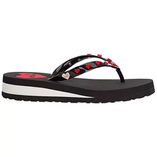 Love Moschino Klapki damskie Nero, czarny, 36 EU - Klapki i japonki damskie - miniaturka - grafika 1