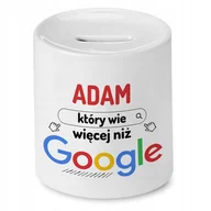 Skarbonki - Skarbonka Dla Adama na Urodziny Imieniny Prezent z Nadrukiem ze Zdjęciem - miniaturka - grafika 1