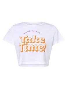 Noisy May - T-shirt damski  NMFran, biały - Koszulki i topy damskie - miniaturka - grafika 1