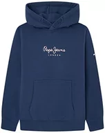 Bluzy dla chłopców - Pepe Jeans Bluza chłopięca Eddie Hoodie, Niebieski (Jarman), 10 Lat - miniaturka - grafika 1