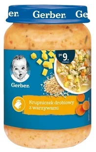 Gerber Tradycyjny Krupniczek drobiowy - obiad zupka po 9m-cu 190g - Dania dla dzieci - miniaturka - grafika 1