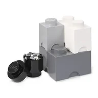 Pojemniki na zabawki - Lego 40150003 Pojemnik MIX 4 Szary Czarny - miniaturka - grafika 1