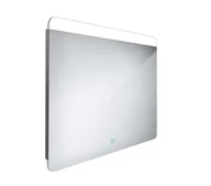 Lustra - Nimco Lustra - Lustro z oświetleniem LED, 80x70 cm, czujnik dotyku, aluminium ZP 23003V - miniaturka - grafika 1