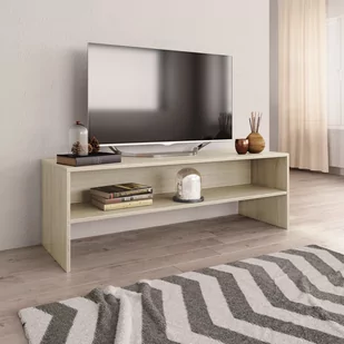 vidaXL Szafka pod TV, dąb sonoma, 120 x 40 x 40 cm, płyta wiórowa - Szafki RTV - miniaturka - grafika 1