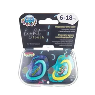 Smoczki uspokajające - canpol Babies Canpol Babies smoczek silikonowy 6-18m-cy symetryczny Neon Love baby 2szt - miniaturka - grafika 1