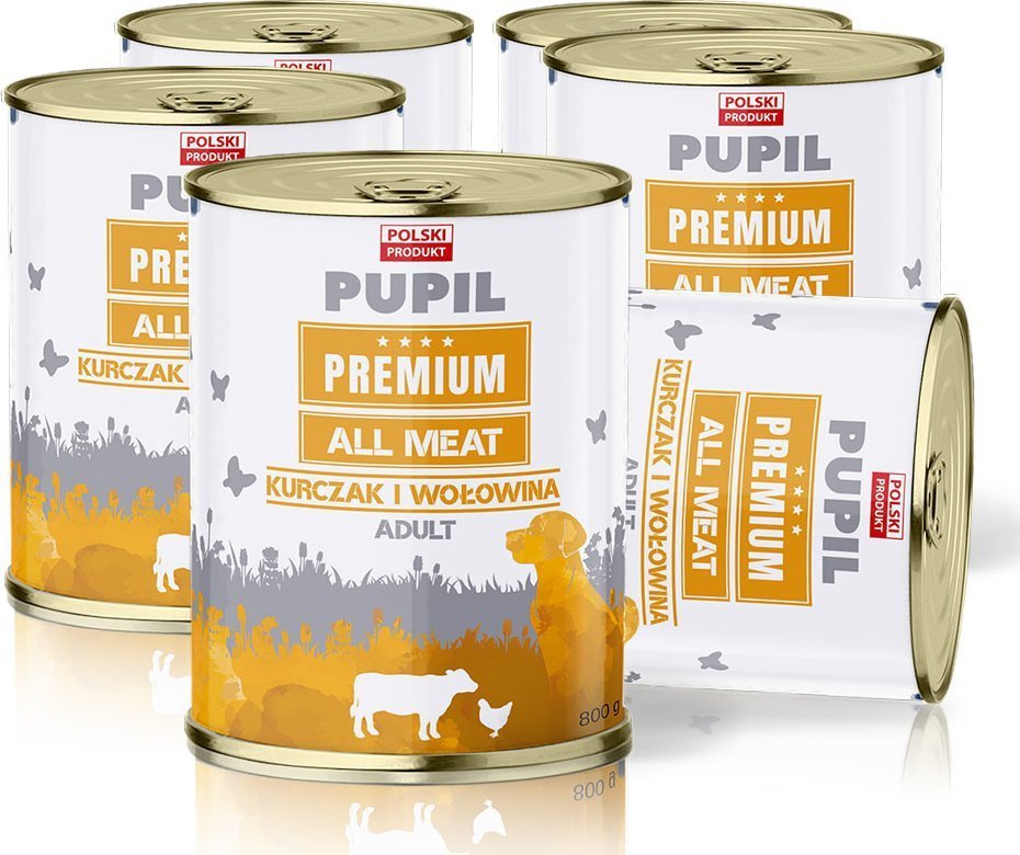 Pupil Premium Karma mokra dla psa PUPIL Premium All Meat ADULT kurczak i wołowina 6 x 800 g