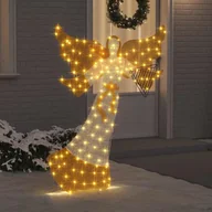 Ozdoby bożonarodzeniowe - vidaXL Podświetlany kąt Ciepła biel 116 x 29 x 158.5 cm Poliester - miniaturka - grafika 1