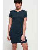 Sukienki - Superdry Sukienka Przed Kolano Stylowa W Czarne Paski Niebieska 42 - miniaturka - grafika 1